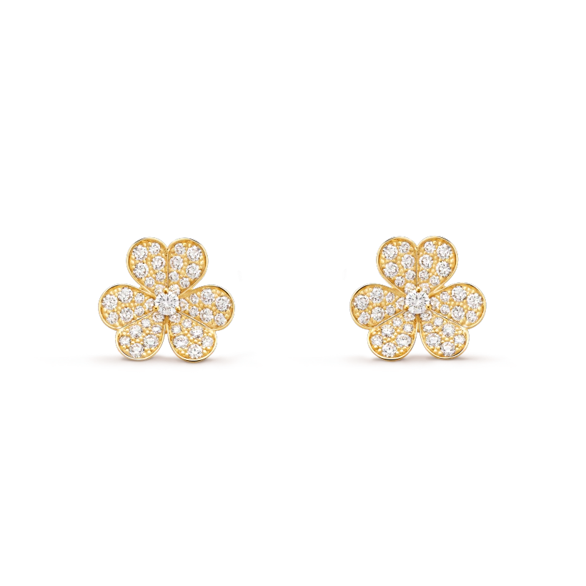 [Kincade Jewelery]FRIVOLE GOLD FLOWER DIAMOND EARRINGS