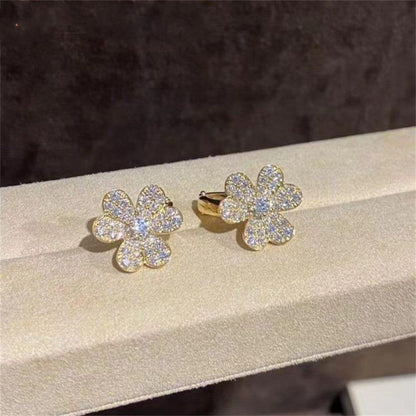 [Kincade Jewelery]FRIVOLE GOLD FLOWER DIAMOND EARRINGS