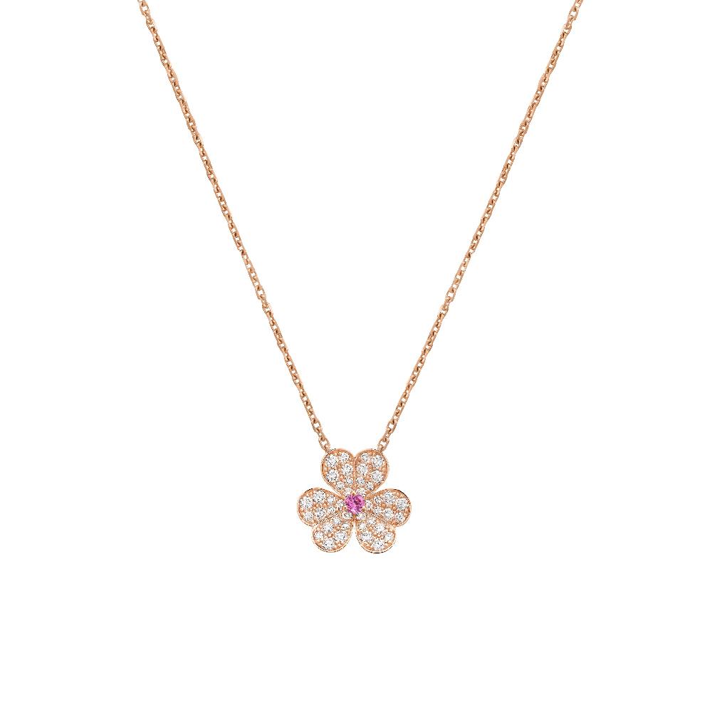 [Kincade Jewelery]FRIVOLE ROSE GOLD FLOWER DIAMOND NECKLACE