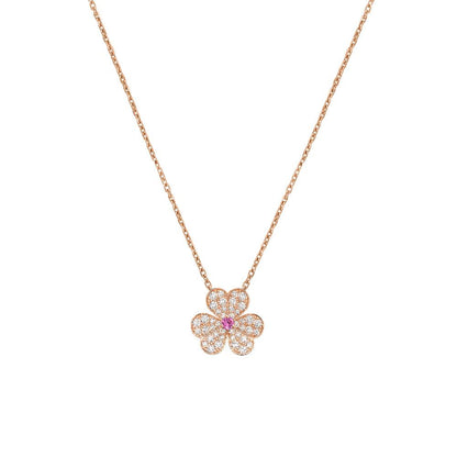 [Kincade Jewelery]FRIVOLE ROSE GOLD FLOWER DIAMOND NECKLACE