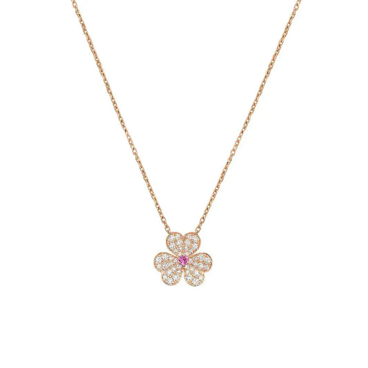 [Kincade Jewelery]FRIVOLE ROSE GOLD FLOWER DIAMOND NECKLACE