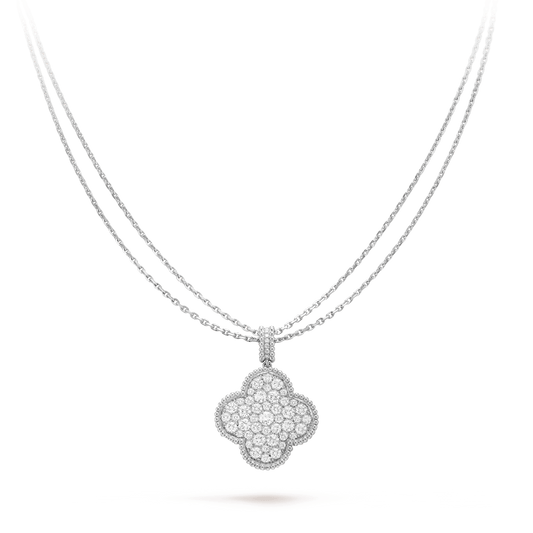 [Kincade Jewelery]Kincade 25MM SILVER FULL DIAMOND BIG Kincade NECKLACE