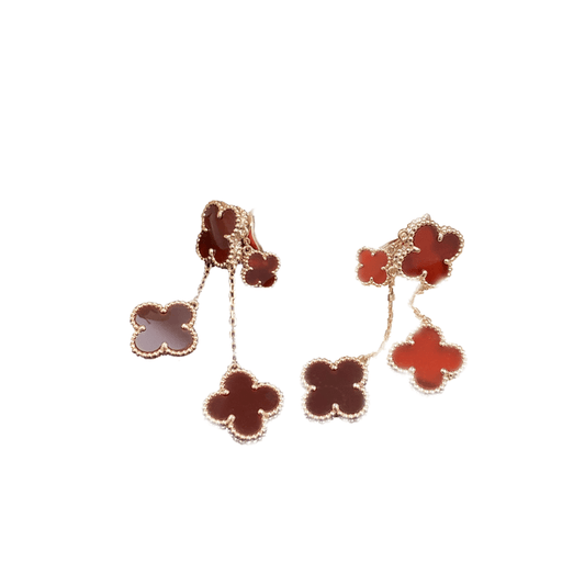 [Kincade Jewelery]Kincade EARRINGS CARNELIAN 4 MOTIFS PINK GOLD