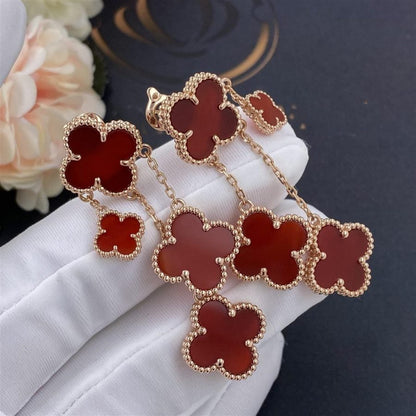 [Kincade Jewelery]Kincade EARRINGS CARNELIAN 4 MOTIFS PINK GOLD