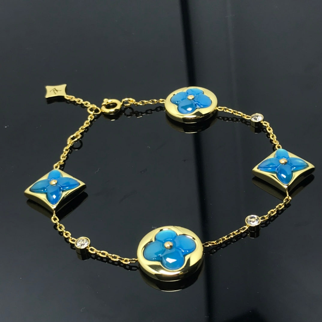 [Kincade Jewelery]STAR AND SUN 4 MOTIF BLUE BRACELET