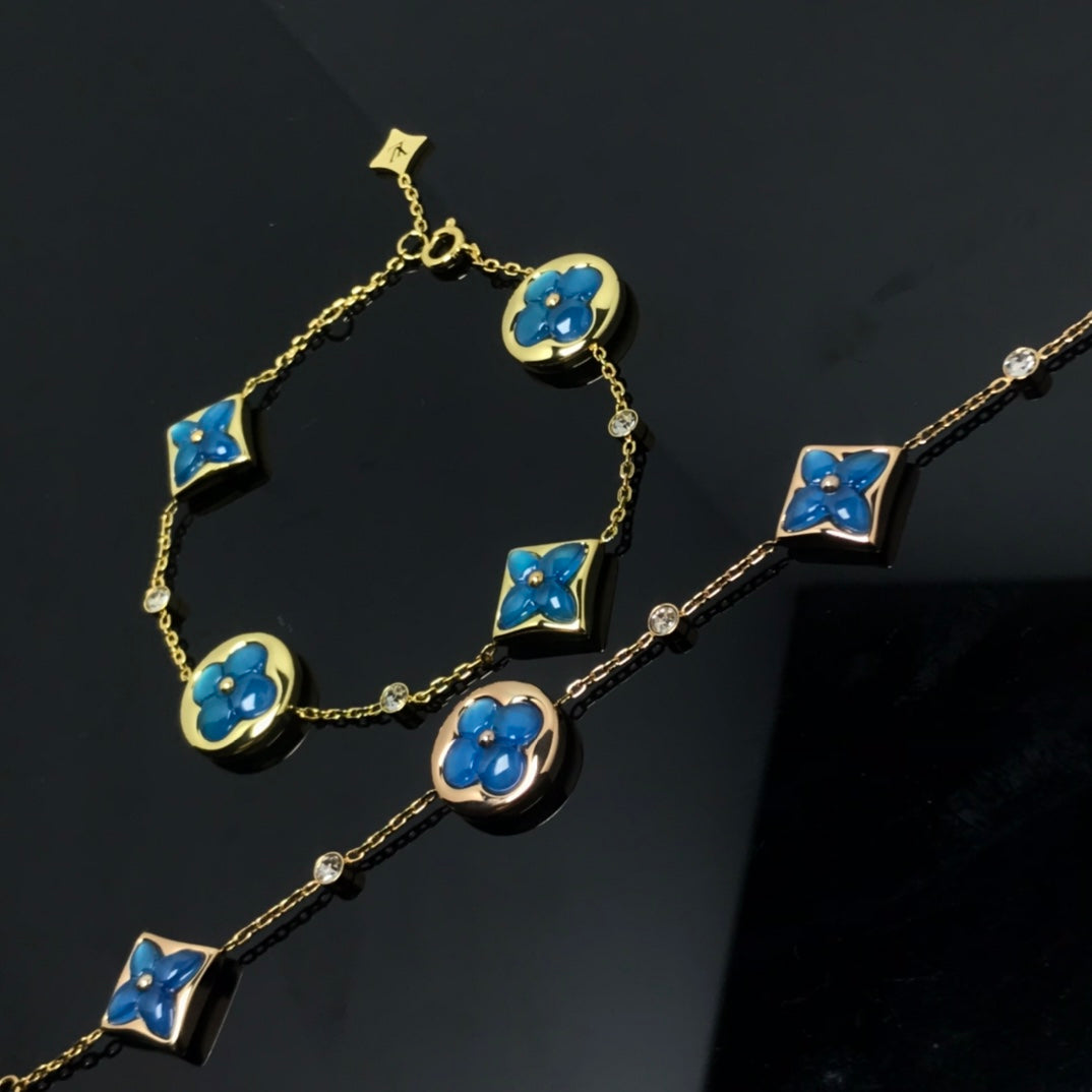 [Kincade Jewelery]STAR AND SUN 4 MOTIF BLUE BRACELET