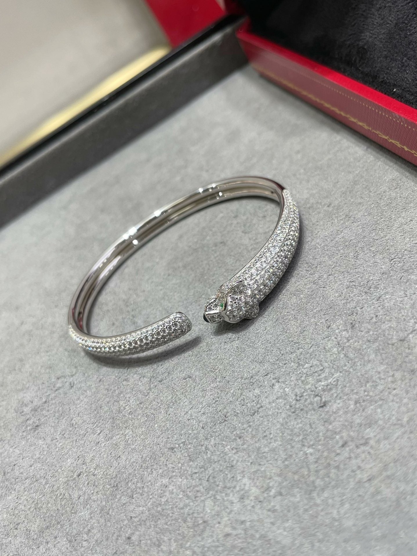 [Kincade Jewelery]PANTHERE FULL DIAMOND OPEN BRACELET