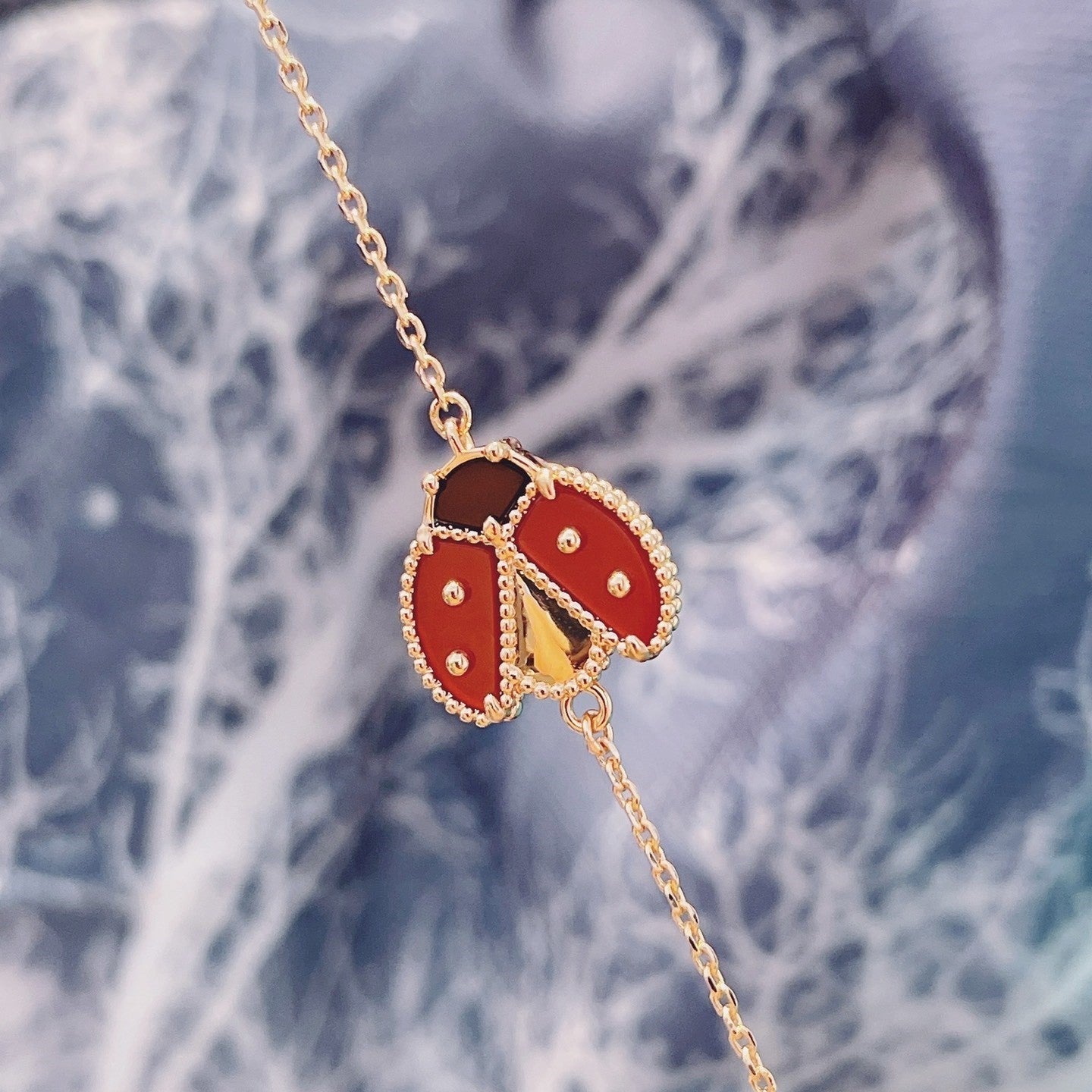 [Kincade Jewelery]LUCKY SPRING 1 MOTIF PINK GOLD BRACELET