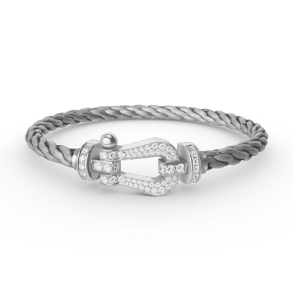 [Kincade Jewelery]FORCE LARGE HORSESHOE FULL DIAMOND BRACELET SILVER