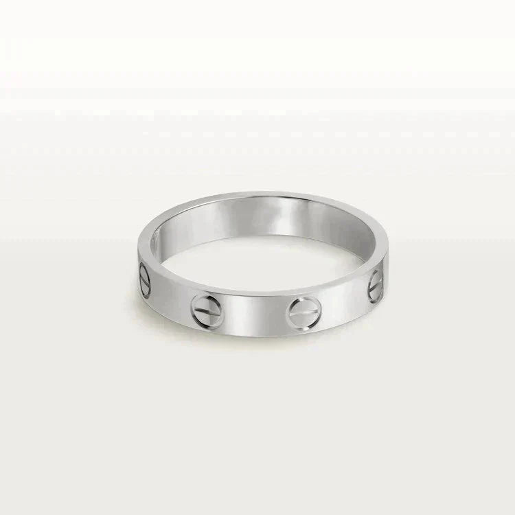 [Kincade Jewelery]LOVE RING 4MM 1 DIAMOND SILVER